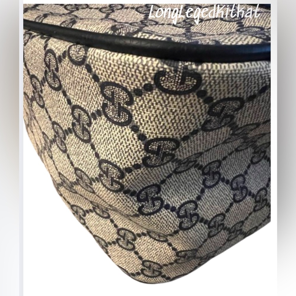 ‼️SOLD‼️GUCCI BLUE SUPREME SHERRY LINE BOSTON BAG #39-02-041 - Picture 3 of 8
